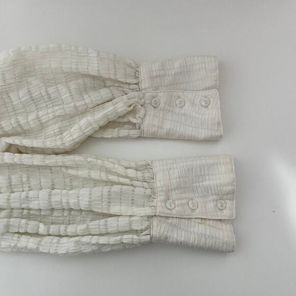 Free People Hailey Cropped Blouse in Ivory (M) - Picture 12 of 16